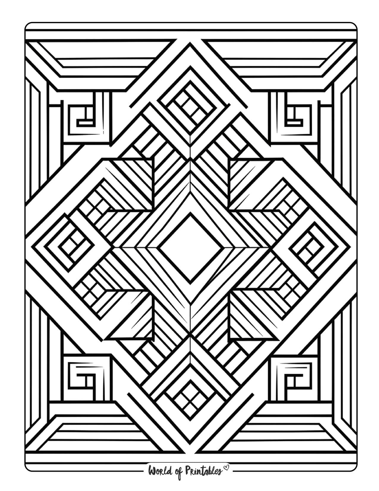 Pattern coloring pages