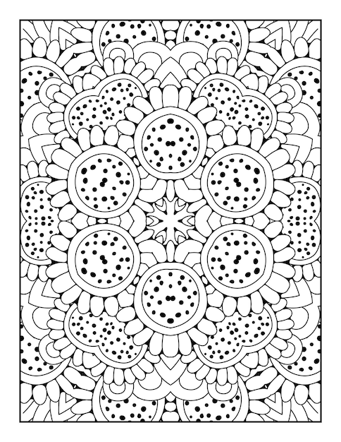 Premium vector mandala pattern coloring page outline mandala coloring page coloring page for kids and adults