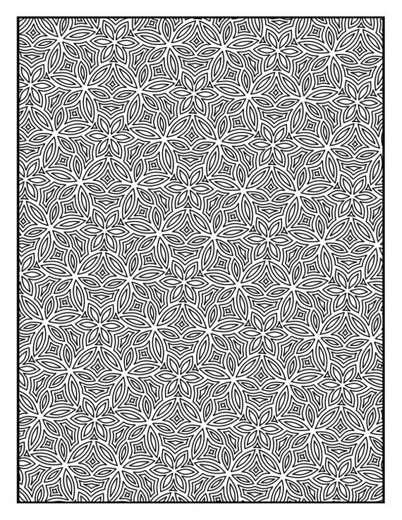 Coloring page geometric repeating pattern