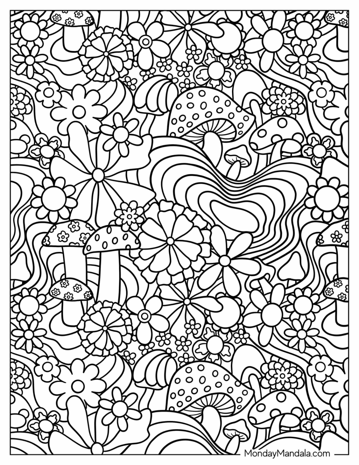 Pattern coloring pages free pdf printables