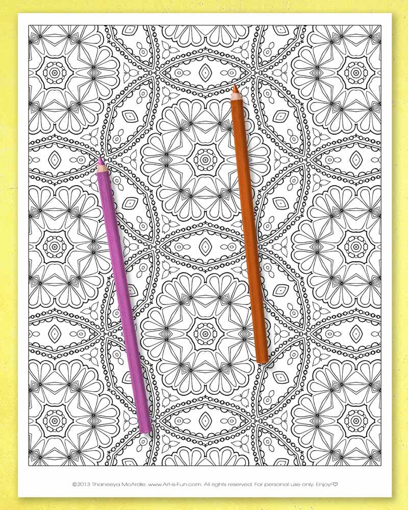 Abstract patterns coloring pages