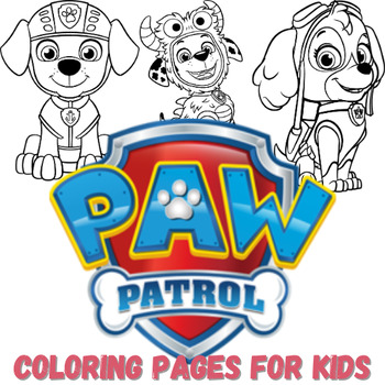 Paw patrol coloring pages for kids girls boys teens birthday school activity