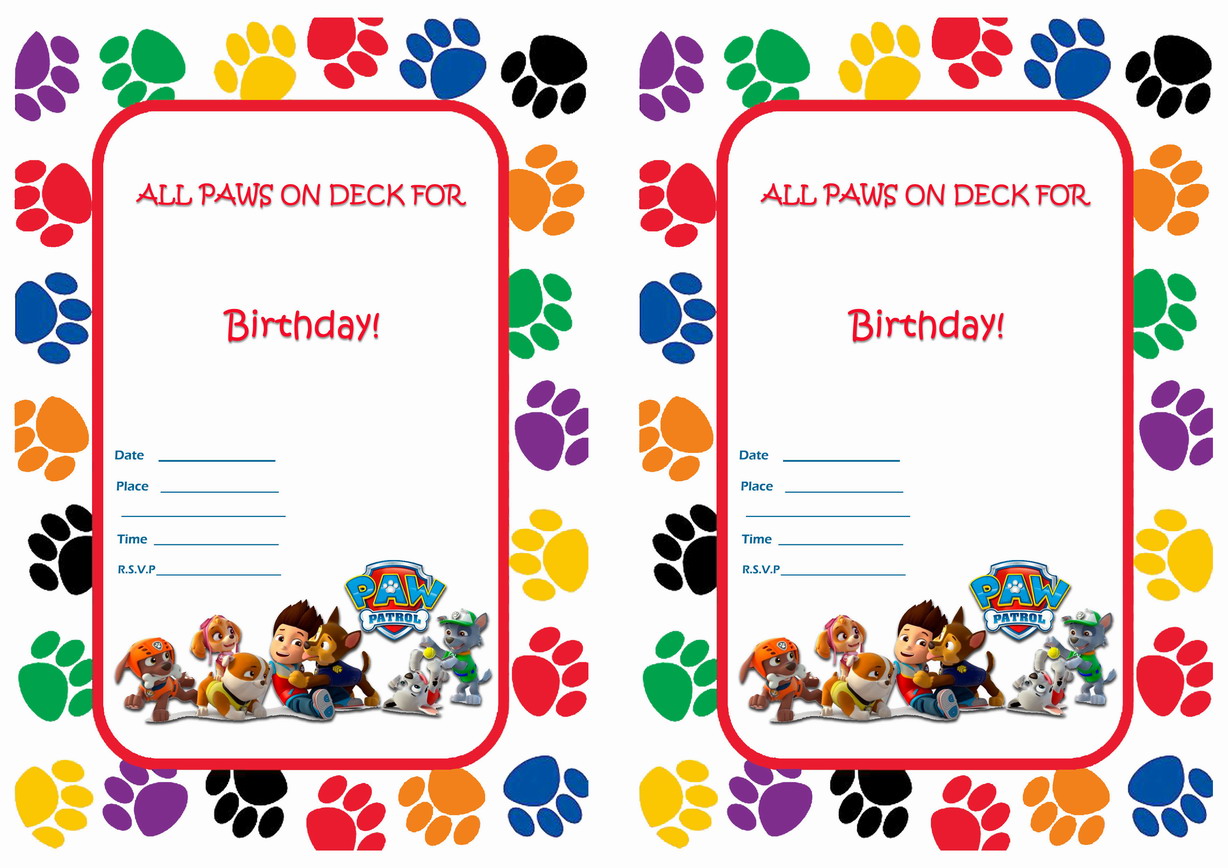 Paw patrol â birthday printable