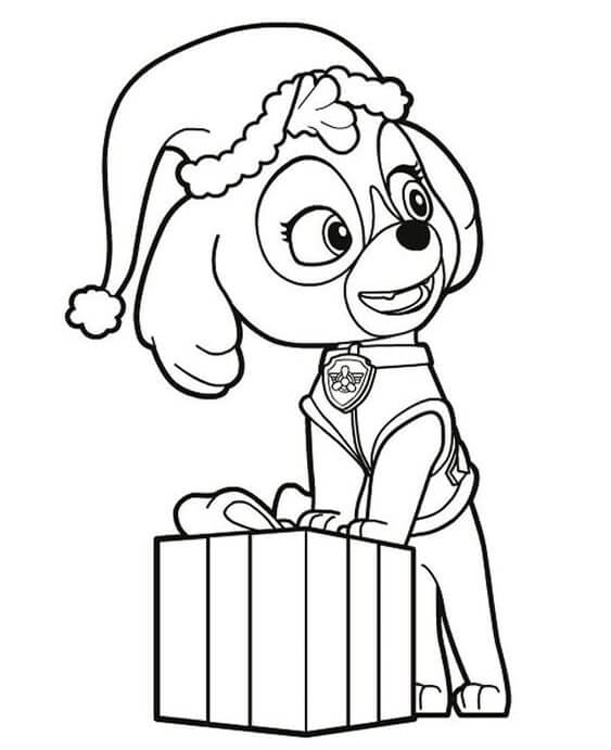 Free easy to print christmas presents coloring pages