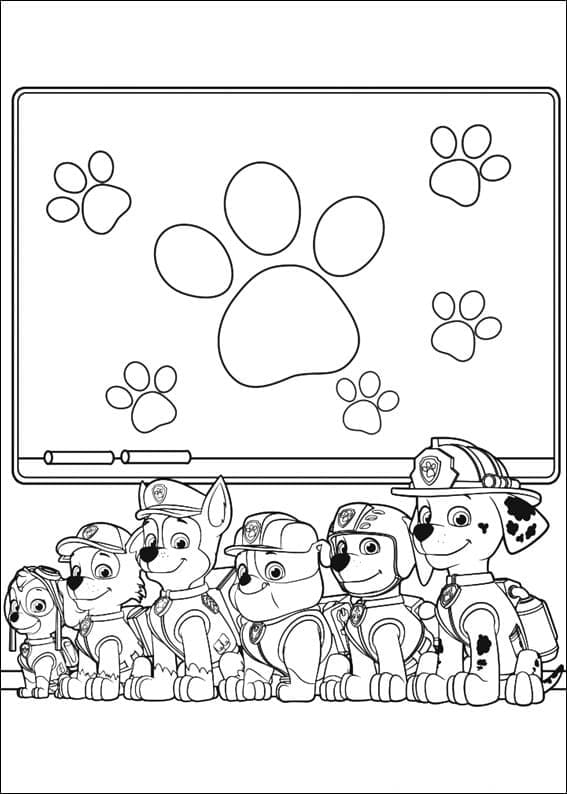 Free paw patrol coloring page