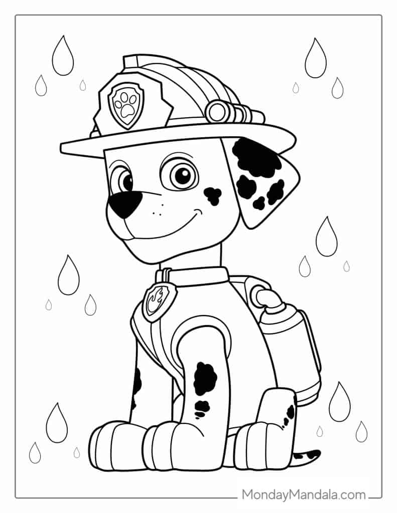 Paw patrol coloring pages free pdf printables