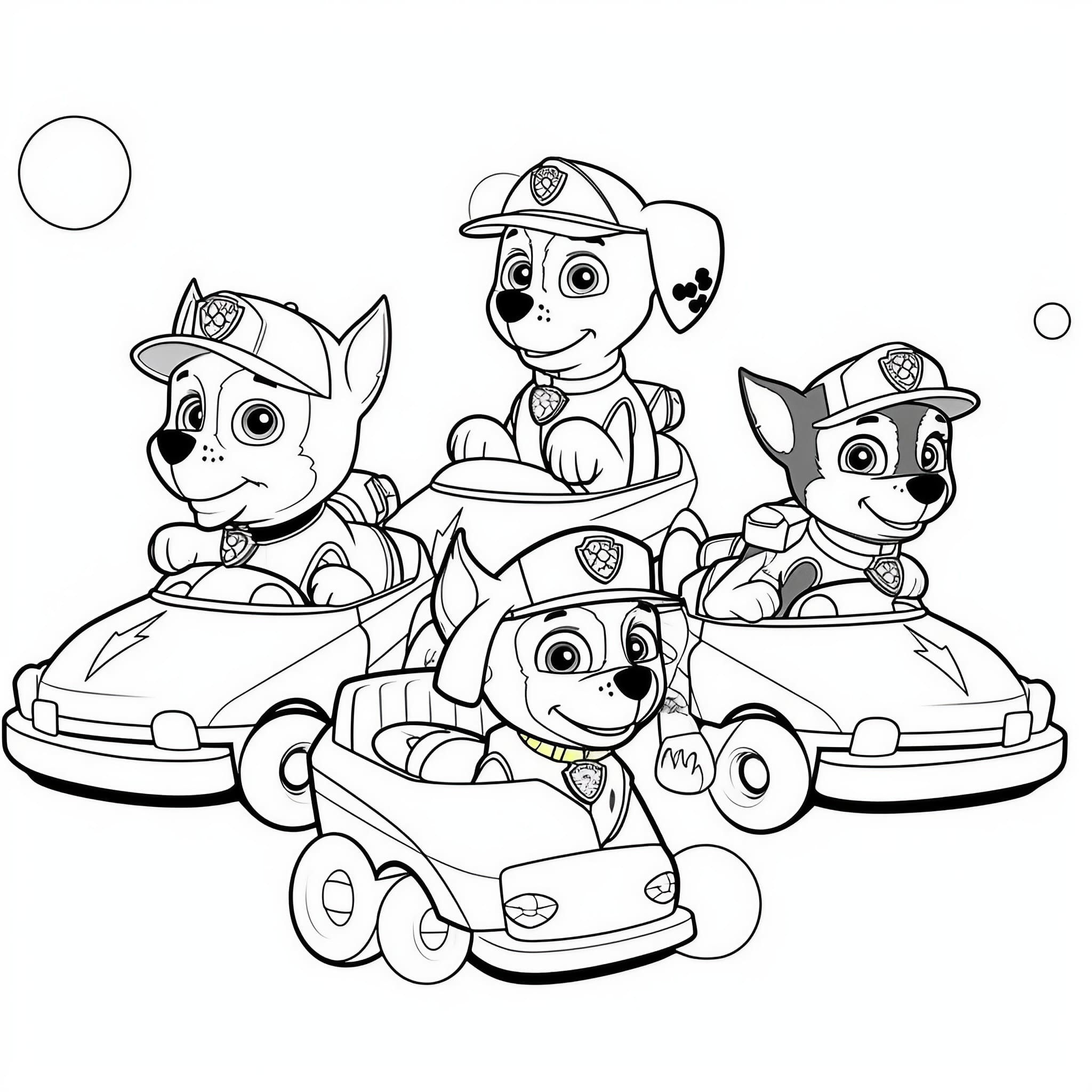 Paw patrol coloring pages for free printable