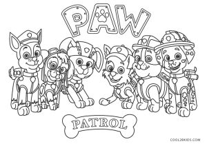 Free printable paw patrol coloring pages for kids