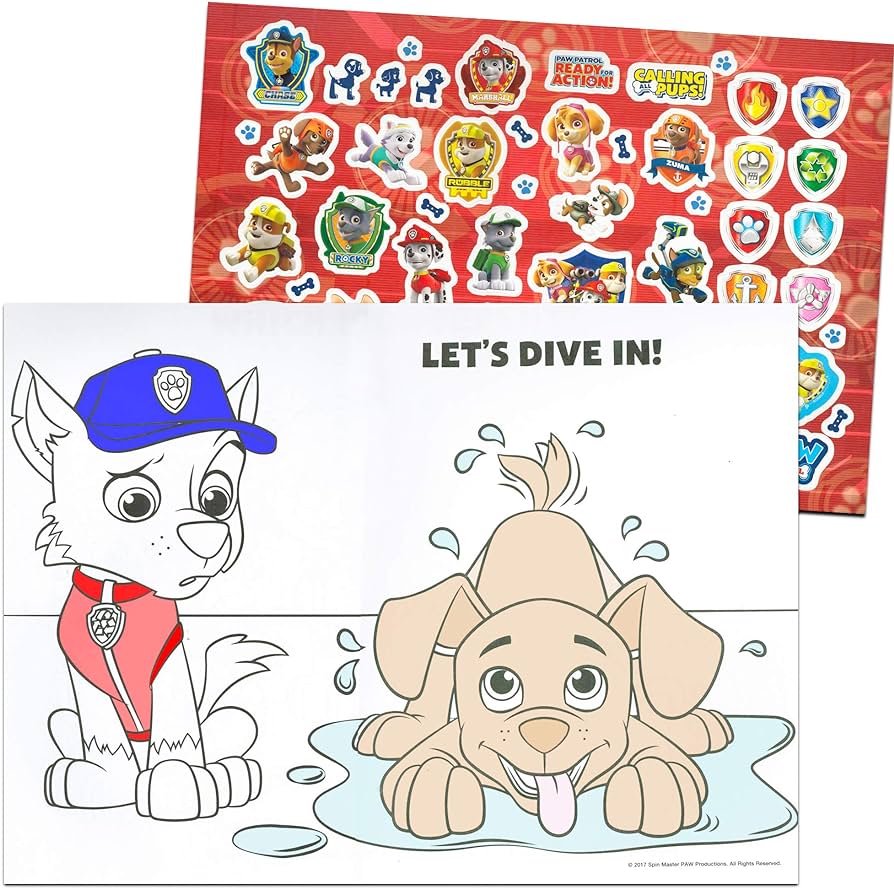 Paw patrol coloring and activity giant floor pad