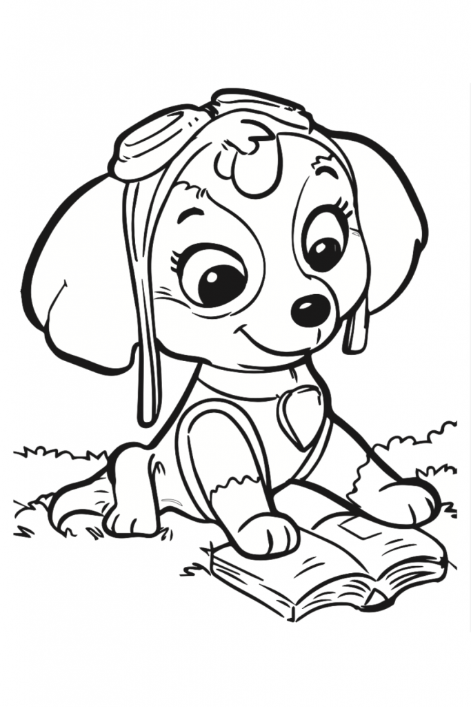 Paw patrol skye loring pages free