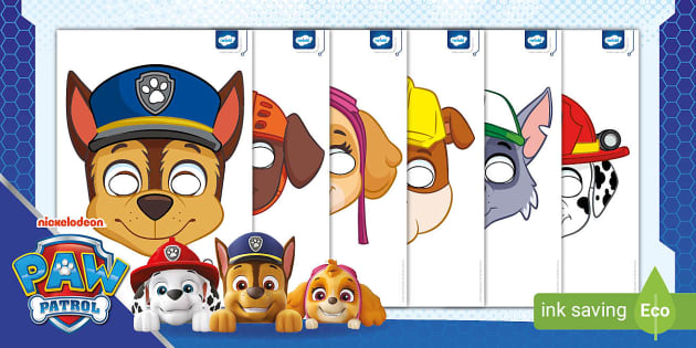 Paw patrol printable masks paramount