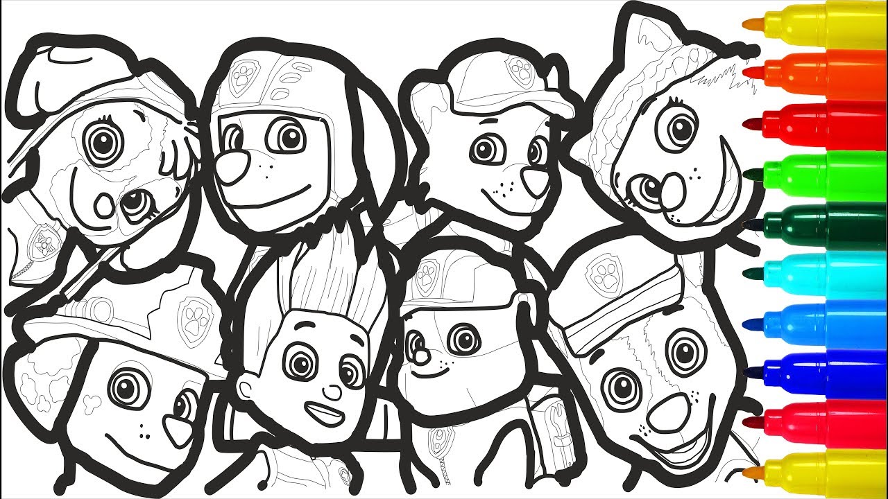 Paw patrol coloring pages colouring pages for kids