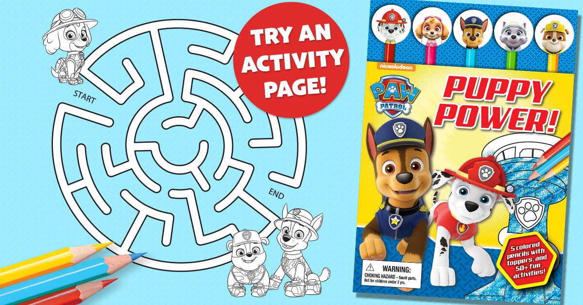 Paw patrol puppy power free activities