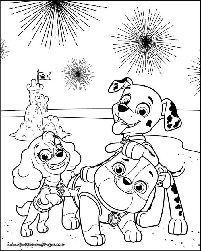 Paw patrol coloring pages pdf to print