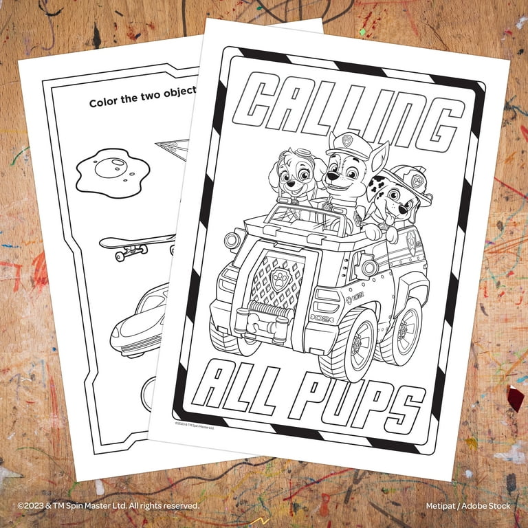 Paw patrol jumbo coloring book pages