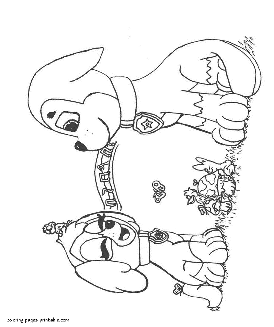 Paw patrol free printable coloring pages valentines coloring