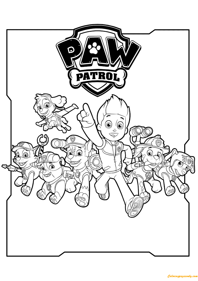 Everest paw patrol coloring pages printable for free download