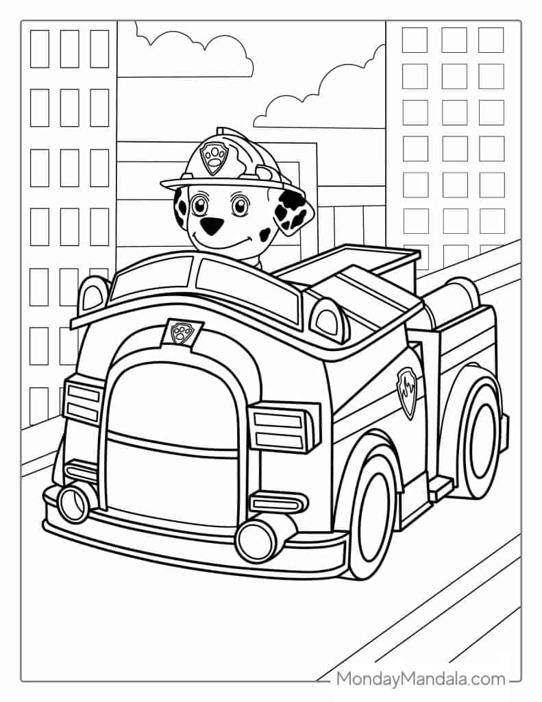 Paw patrol coloring pages free pdf printables