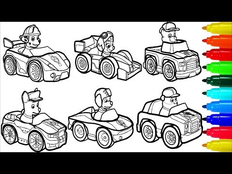 Paw patrol by cars coloring pages colouring pages for kids