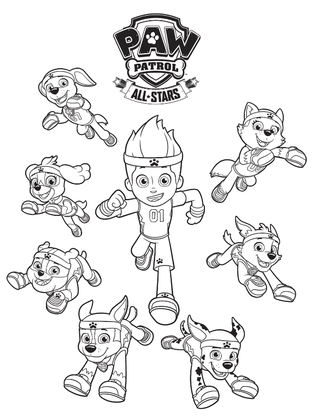 Free paw patrol coloring pages