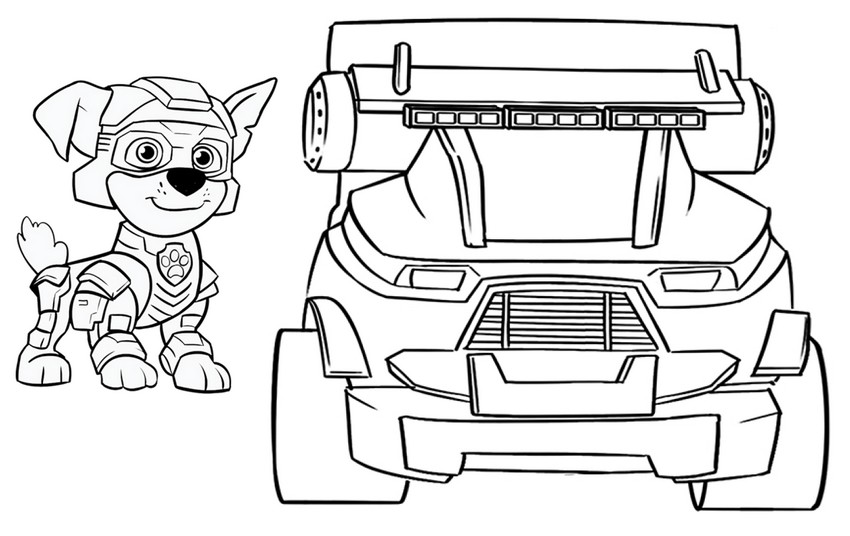 Coloring page paw patrol