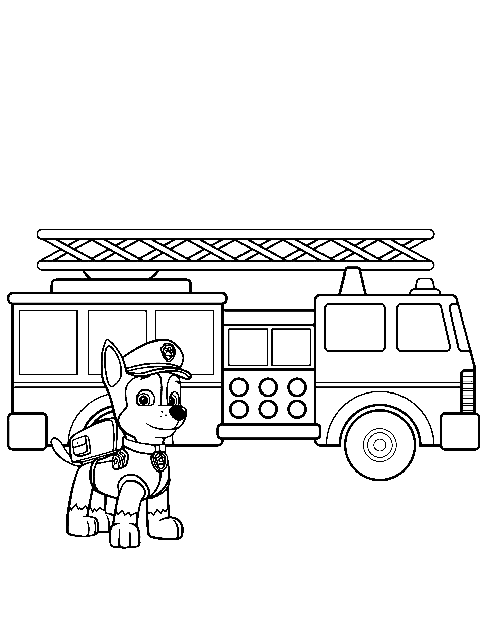 Fire truck coloring pages free printable sheets