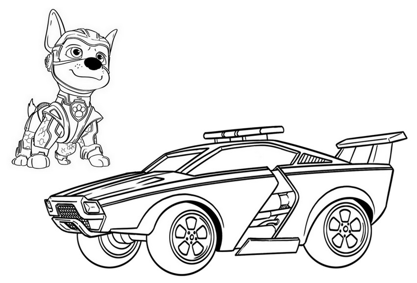 Coloring page paw patrol