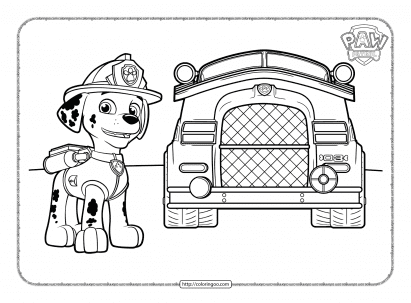 Paw patrol coloring pages free pdf printables