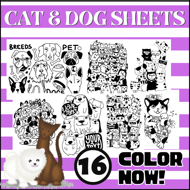 Pets coloring pagesdog cat loversprintable coloring pages doodle sheets pdf coloring sheets made by teachers