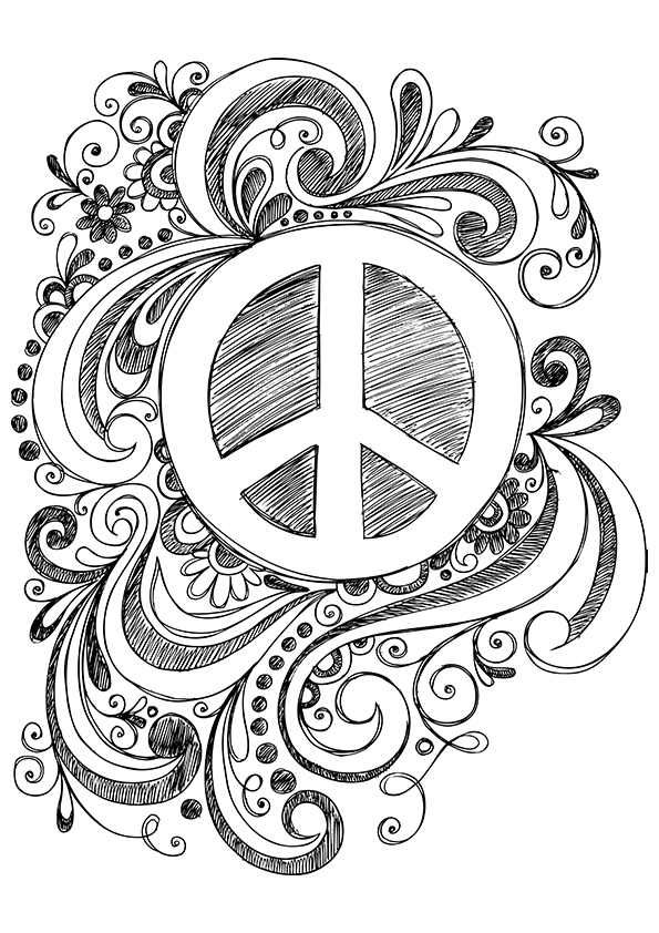 Free printable peace sign coloring pages love coloring pages peace sign art coloring pages