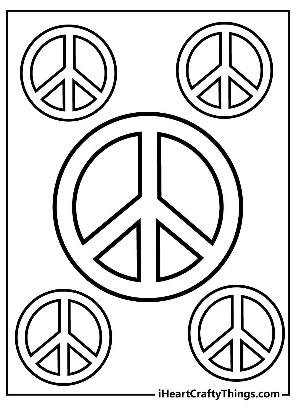 Peace coloring pages free printables