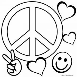 Free printable peace sign coloring pages coolbkids love coloring pages heart coloring pages peace sign art
