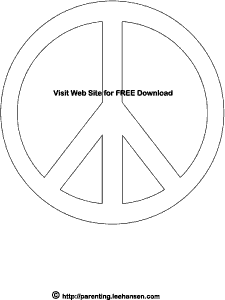 Peace symbol coloring page printable sheet or digital stamp