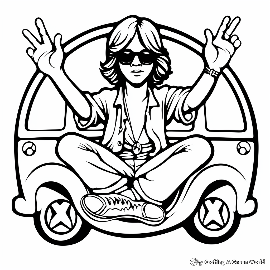 Peace sign coloring pages
