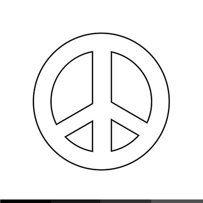 Peace symbol icon illustration design stock illustration