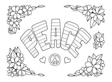 Peace coloring pages cliparts stock vector and royalty free peace coloring pages illustrations
