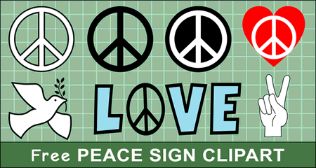 Peace sign love and peace symbol clipart templates â diy projects patterns monograms designs templates