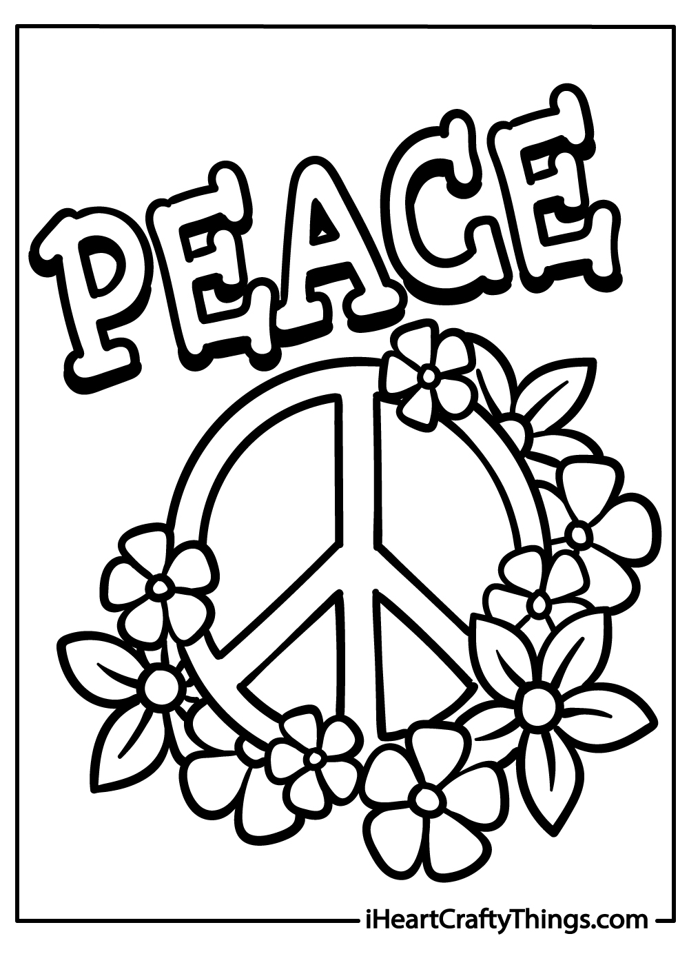 Peace coloring pages free printables