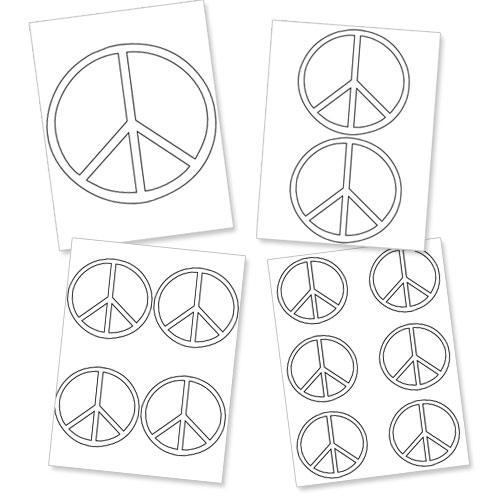 Printable peace sign cutouts â printable treats