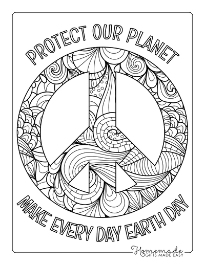 Free earth day coloring pages for kids adults