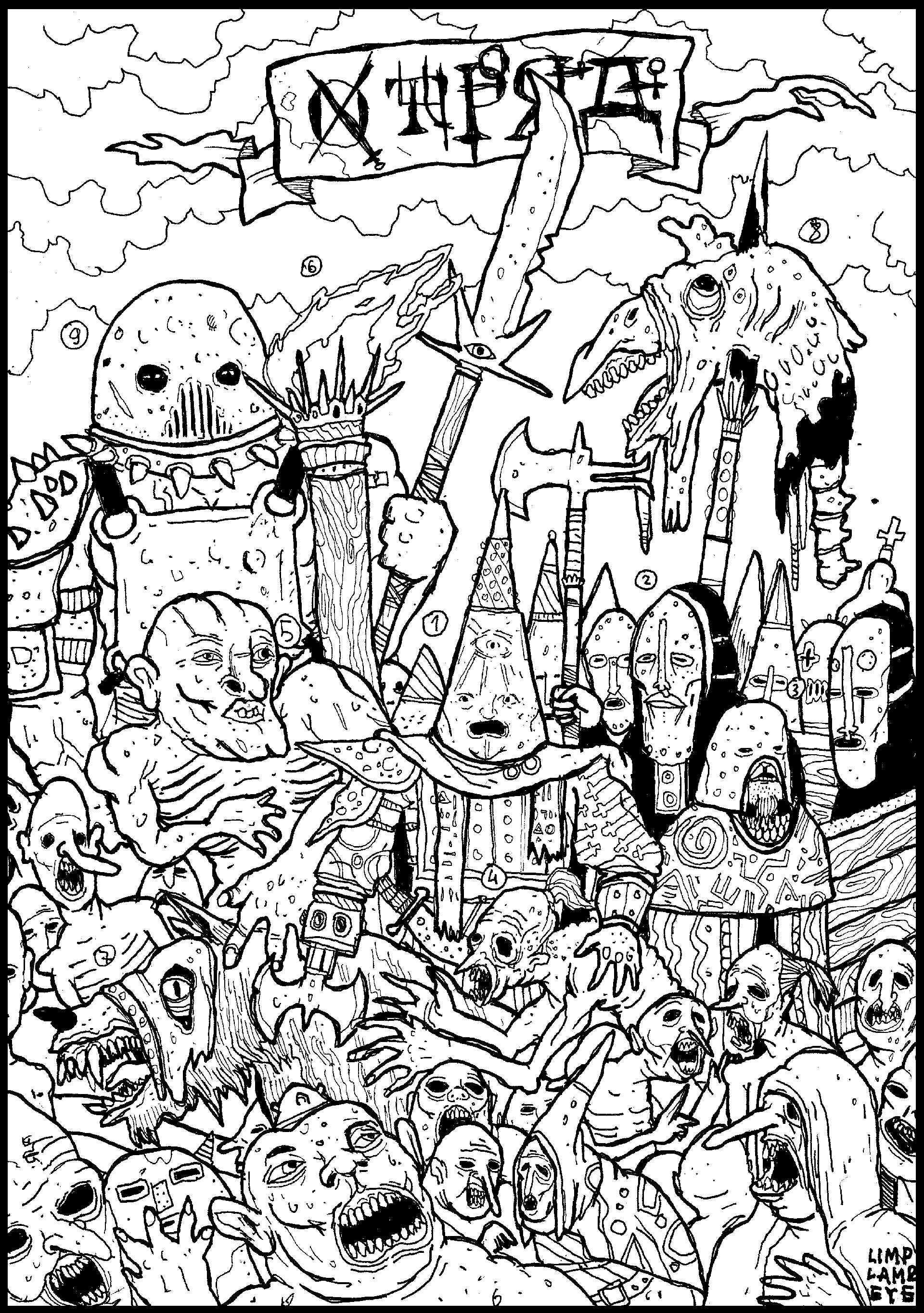 Lowbrow coloring pages