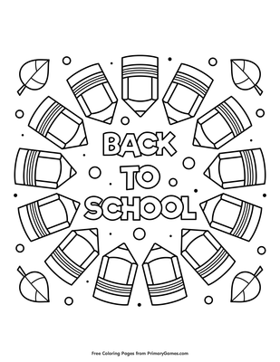 Back to school pencils coloring page â free printable pdf from