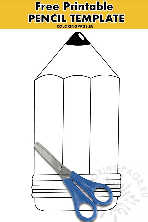 Pencil template coloring page