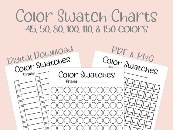 Color swatch chart color swatch template diy color swatch marker swatches paint swatches colored pencil swatches coloring pages