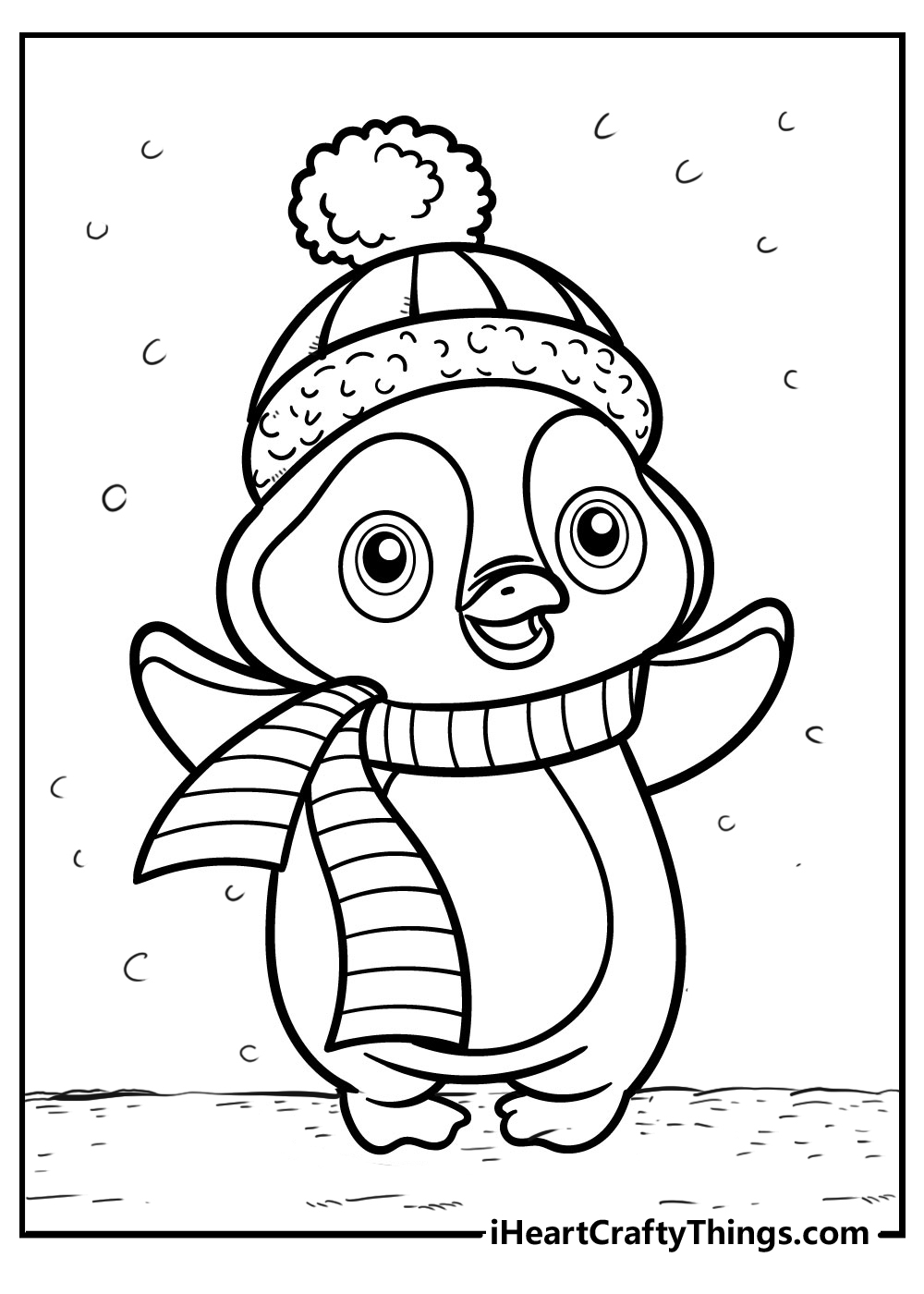 Penguin coloring pages free printables