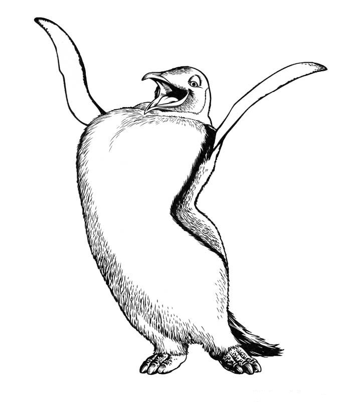 Best happy feet coloring pages for kids