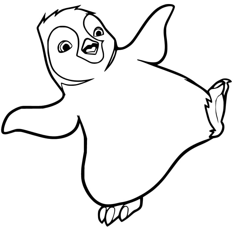 Happy feet coloring pages printable for free download