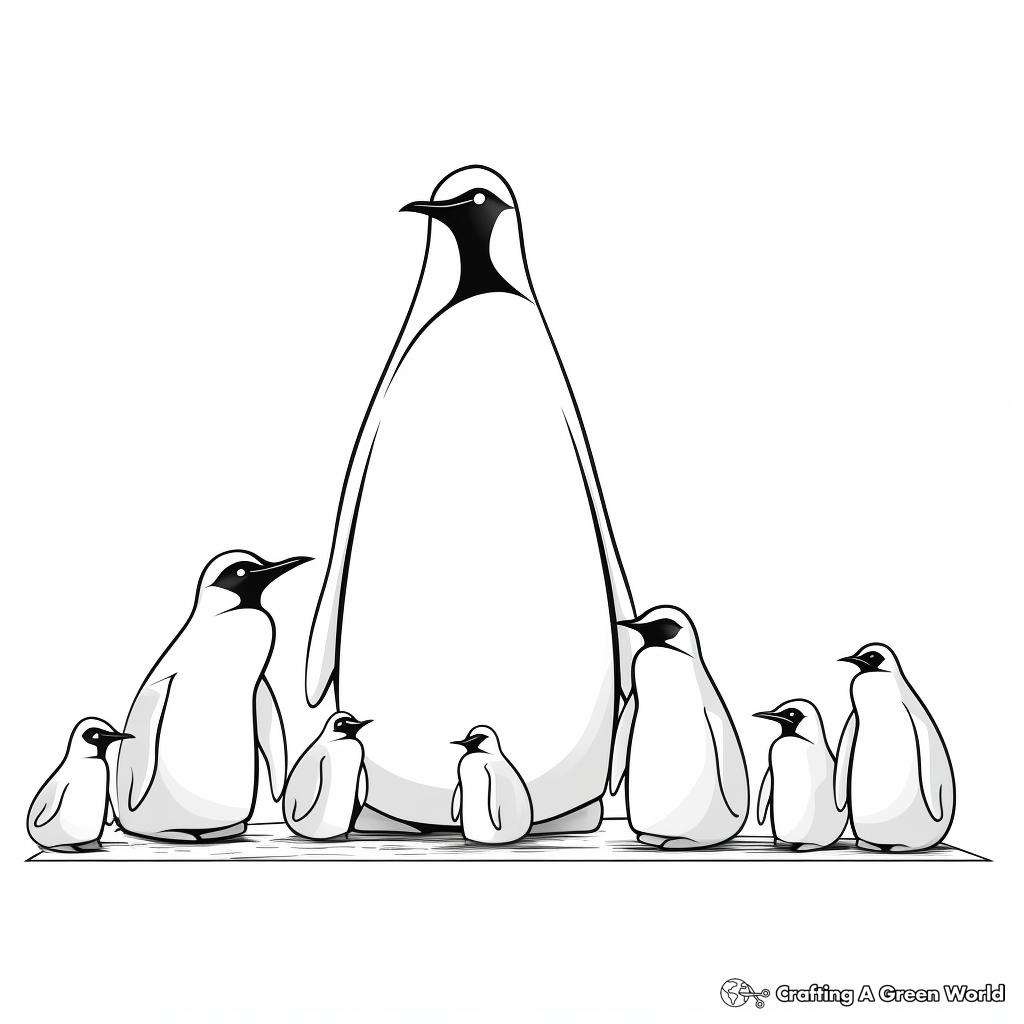 Emperor penguin coloring pages