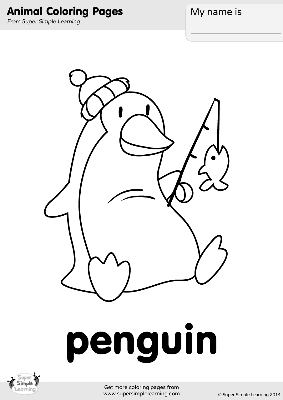 Penguin coloring page