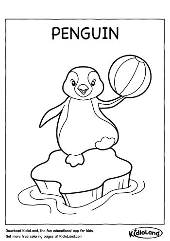 Download free penguin coloring page and educational activity worksheets for kids